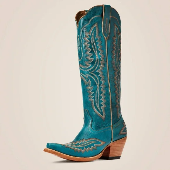 💜 Ariat Boots Casanova X Toe Western Boot Turquoise Western Cow-boy - Picture 2 of 14